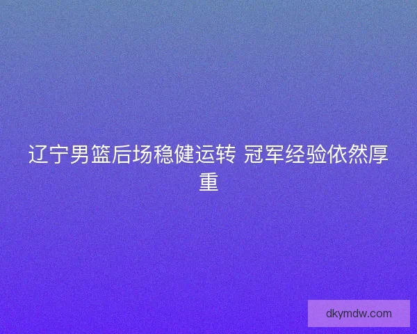 辽宁男篮后场稳健运转 冠军经验依然厚重